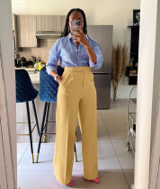 EVE High Waist Solid Color Straight Pant QODY-6012