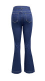 EVE Buttoned High-waisted Flared Jeans XCFF-2059