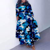 EVE Casual Print Tie Up Big Swing Maxi Dress GCZF-Q100-C1