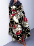 EVE Casual Print Tie Up Big Swing Maxi Dress GCZF-Q100-C1