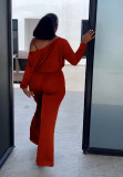 EVE Casual Solid Color Bat Sleeve Drawstring Jumpsuit YS-2407