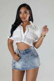 EVE Fashion Denim Button Culottes LX-1382