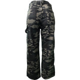 EVE Camouflage Straight Leg Jeans WAF-77658