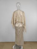 EVE Sexy Off Shoulder Tops And Long Skirt Suit MUE-8058
