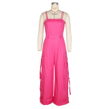 EVE Casual Solid Color Loose Wide Leg Jumpsuit ZSD-0665