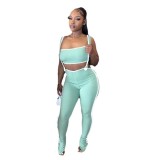 EVE Sexy Wrap Top Back Pants Two-piece Set GDIM-2408