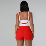 EVE Sleeveless Tube Tops Strappy Romper Sexy Two-piece Set MUE-8062