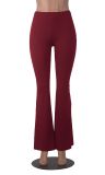 Solid Skinny Fitness Running Flared Pants MZ-2859