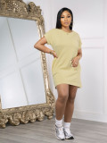 EVE Solid Color Fashion Casual Dress SFY-407