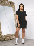 EVE Solid Color Fashion Casual Dress SFY-407