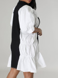EVE Casual Color Block Fashion Loose Dress SFY-408