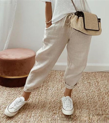 EVE Solid Color Casual Nine-minute Pant GYSM-W0738