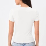 EVE Solid Color Slim Short Sleeve T Shirt GYSM-W0541