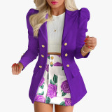 Fashion Long Sleeve Blazer And Skirt Two Piece Set GYSM-W0502