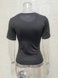 EVE Solid Color Slim Short Sleeve T Shirt GYSM-W0541