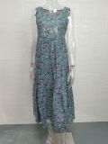 EVE Plus Size Fashion Sleeveless O Neck Print Dress GYSM-W0094
