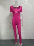 EVE Rib Square Neck Slim Fit Yoga Jumpsuit GYSM-LTCX5203