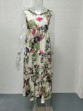 EVE Plus Size Fashion Sleeveless O Neck Print Dress GYSM-W0094