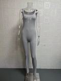 EVE Rib Square Neck Slim Fit Yoga Jumpsuit GYSM-LTCX5203