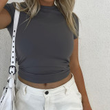 EVE Solid Color Slim Short Sleeve T Shirt GYSM-W0541