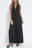 EVE Solid Color Pullover V-Neck Dress Cardigan Jacket Set GYSM-W0743