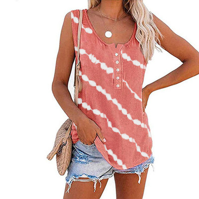 EVE Printed Sleeveless Casual Vest T-Shirt GYSM-W0259