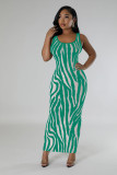 EVE Zebra Print Backless Two Wear Long Dress SFY-2768