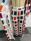 EVE Casual Print Long Split Coat Two Piece Pants Set NY-10771