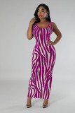 EVE Zebra Print Backless Two Wear Long Dress SFY-2768