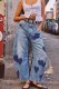 EVE Casual Loose Heart Spliced Tube Jeans GYAN-16849