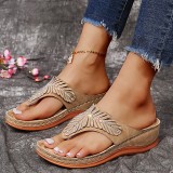 EVE Thick Bottom Slope Heel Casual Beach Outwear Sandals GYUX-12314