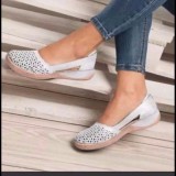EVE Hollow Out Solid Color Single Shoes Low Heeled Sandals GYUX-304