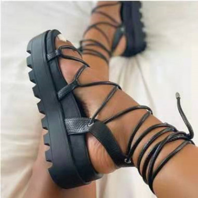 EVE Open Toe Thick Bottom Strap Out Sandals GYUX-b02