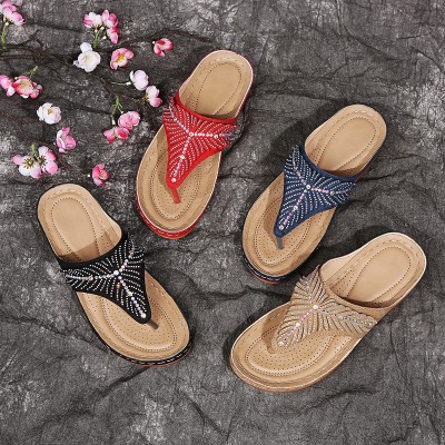 EVE Thick Bottom Slope Heel Casual Beach Outwear Sandals GYUX-12314