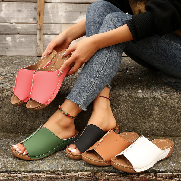 EVE Slope Heel Slippers Thick Bottom Sandals GYUX-21231