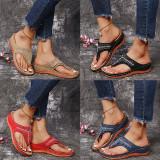 EVE Thick Bottom Slope Heel Casual Beach Outwear Sandals GYUX-12314