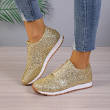 EVE Sequins Solid Color Sneakers GYUX-31231