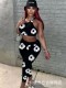 EVE Floral Print Fashion Tank Top Pants Set GBGF-5019