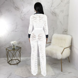 EVE Lace Contrast Color Patchwork Jumpsuit YF-10714