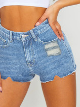 EVE Sexy Holes Denim Slim Short GZHY-ZT063