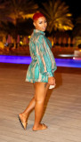 EVE Fashion Print Long Sleeve Shorts Two Piece Set GRNH-28628