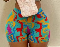 EVE Casual Elastic Waist Printed Shorts GBGF-5021