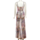 EVE Hollow Out Sleeveless Hang Neck Backless Maxi Dress GZJQ-K23D39831