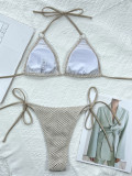 EVE Solid Color Bikini Tie Up Two Piece Set CSYZ-899W