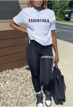 EVE Casual Short Sleeve Print Pants 2 Piece Set GDNF-N8000E3A