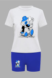 EVE Cartoons Print Short Sleeve Two Piece Shorts Set GDNF-N8008M20