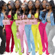 EVE Solid One Shoulder Casual Two Piece Pants Set GFYX-3568