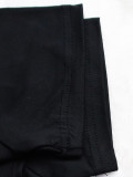 EVE Solid Ripped Hole Drawstring Side Split Dress SFY-TW195