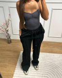 EVE Solid Color Loose Casual Pants OD-8666