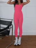 EVE Solid Color Sling Tight Jumpsuit MZ-2858